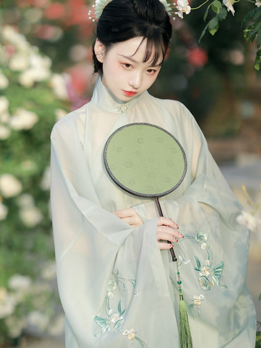 Fern - Robe & Pleated Skirt Ming Dynasty Hanfu Set