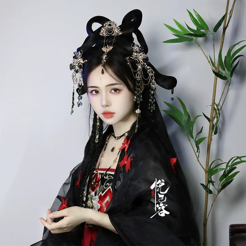 Hanfu Hair Accessories Set: Yao Yue Lian
