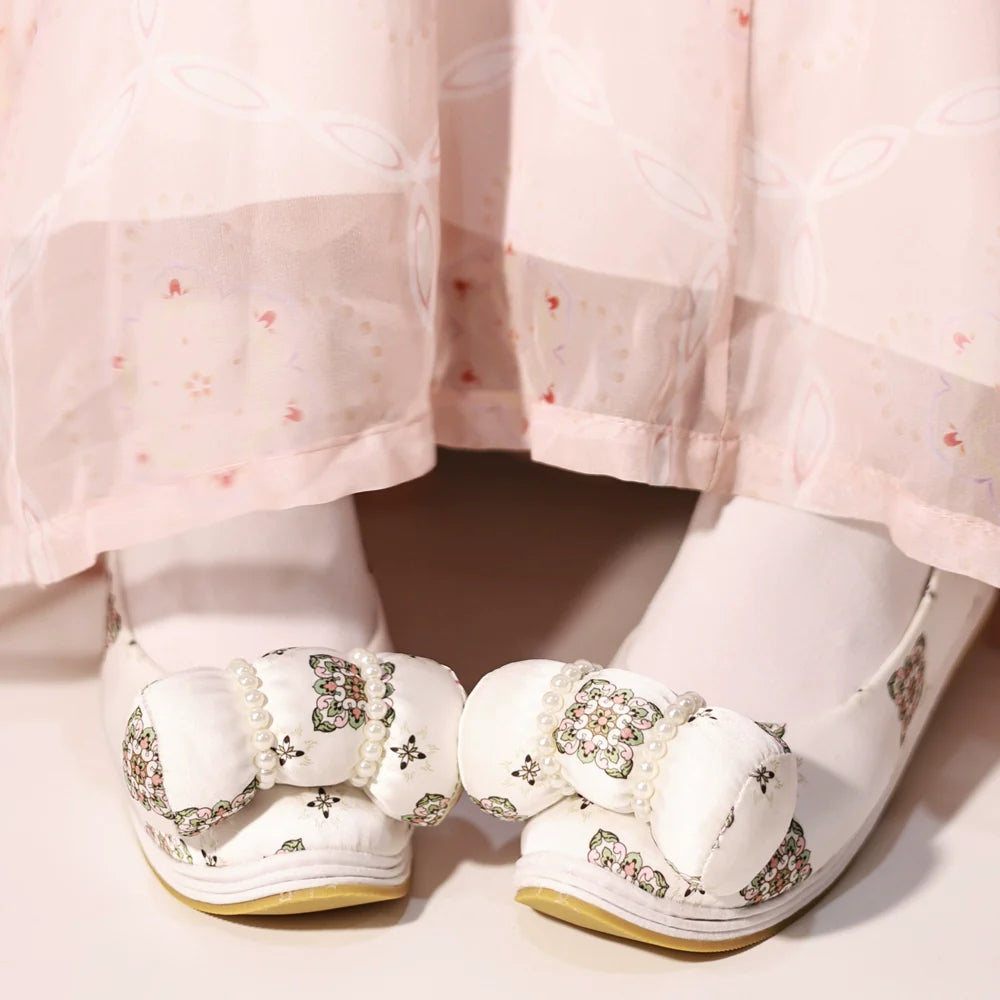Sarah - Traditional Satin Bow Shoes for Hanfu