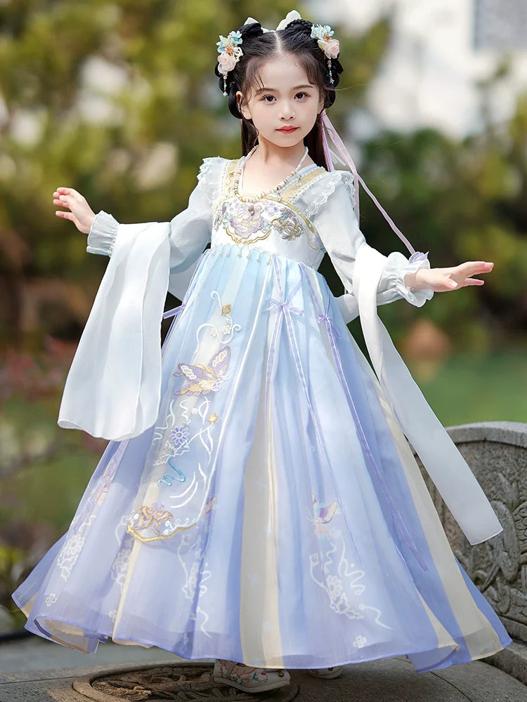 Butterfly - Tang Dynasty Hanfu Dress, Princess Costume for Girls