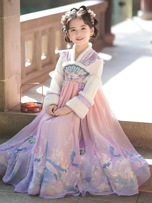 Anya - Winter Hanfu Dress, Princess Costume for Girls