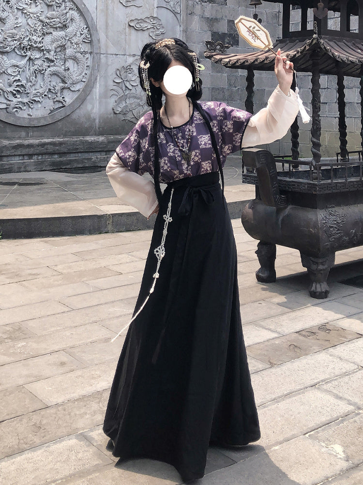 Amethyst Rich Flowers 有钱花 - Plus Size Tang Dynasty Hanfu