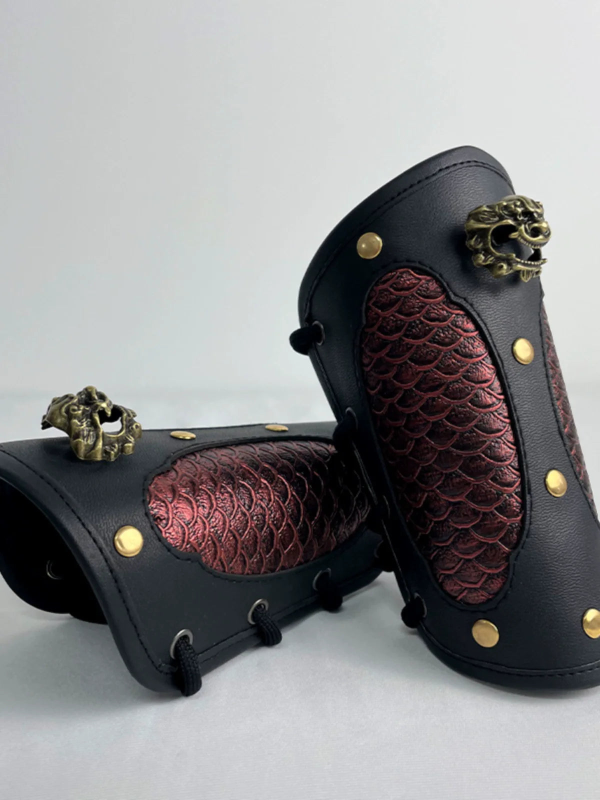 Crimson Lotus Warriors - Wrist Guards for Hanfu