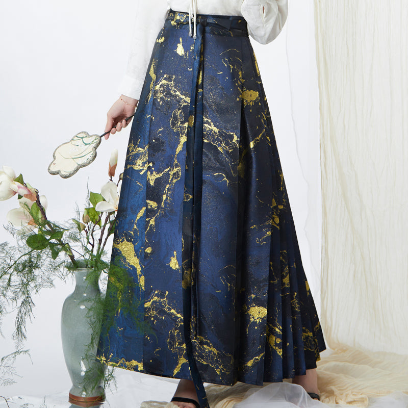 Quicksilver Sand 流银之砂 - Plus Size Hanfu Ming Dynasty Mamianqun