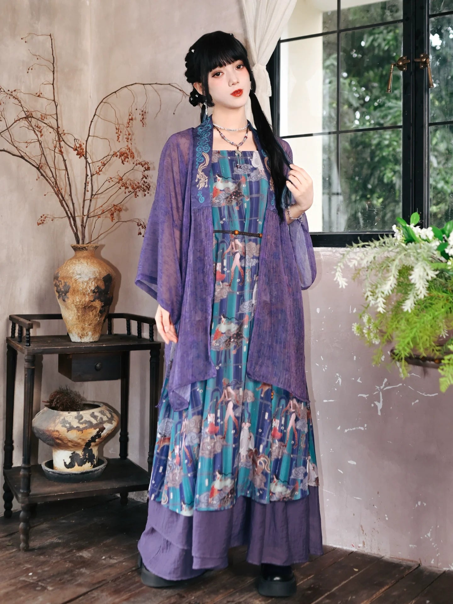Phantom World 幻世集 - Traditional Chinese Element Printed Slip Dress