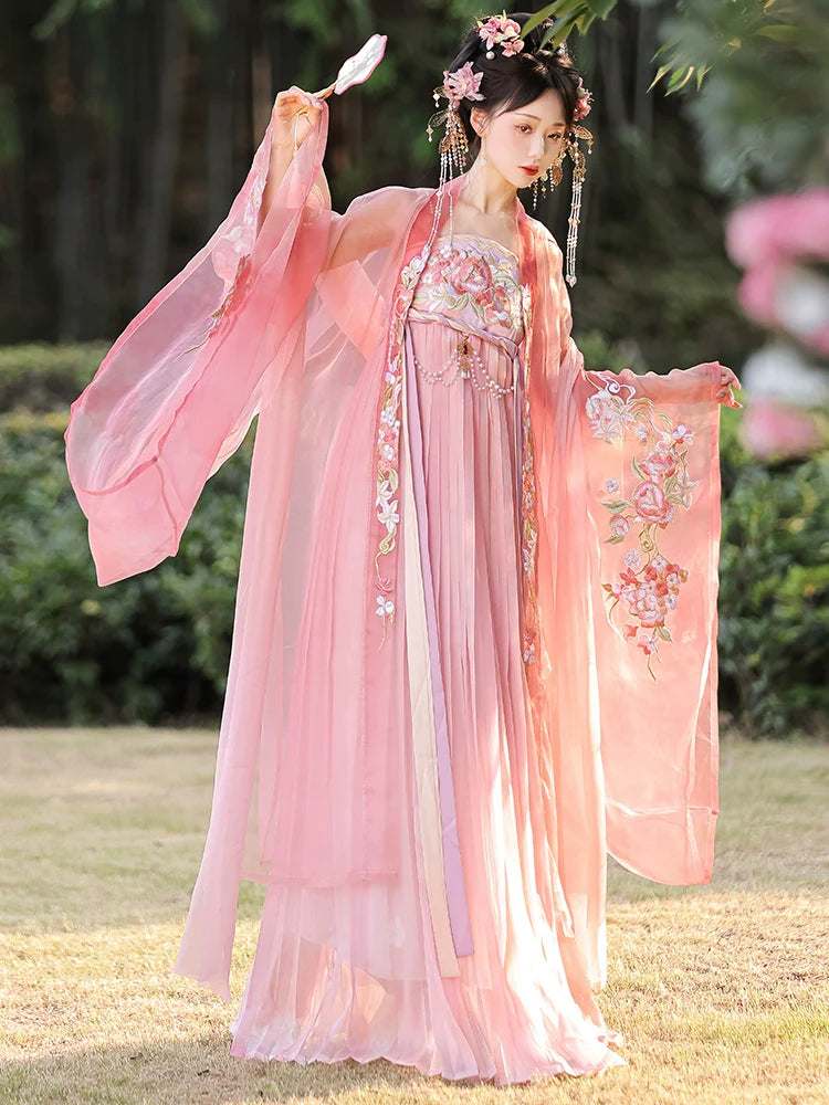 Concubine Smiles 妃子笑 - Tang Dynasty Style Hanfu Dress Heziqun
