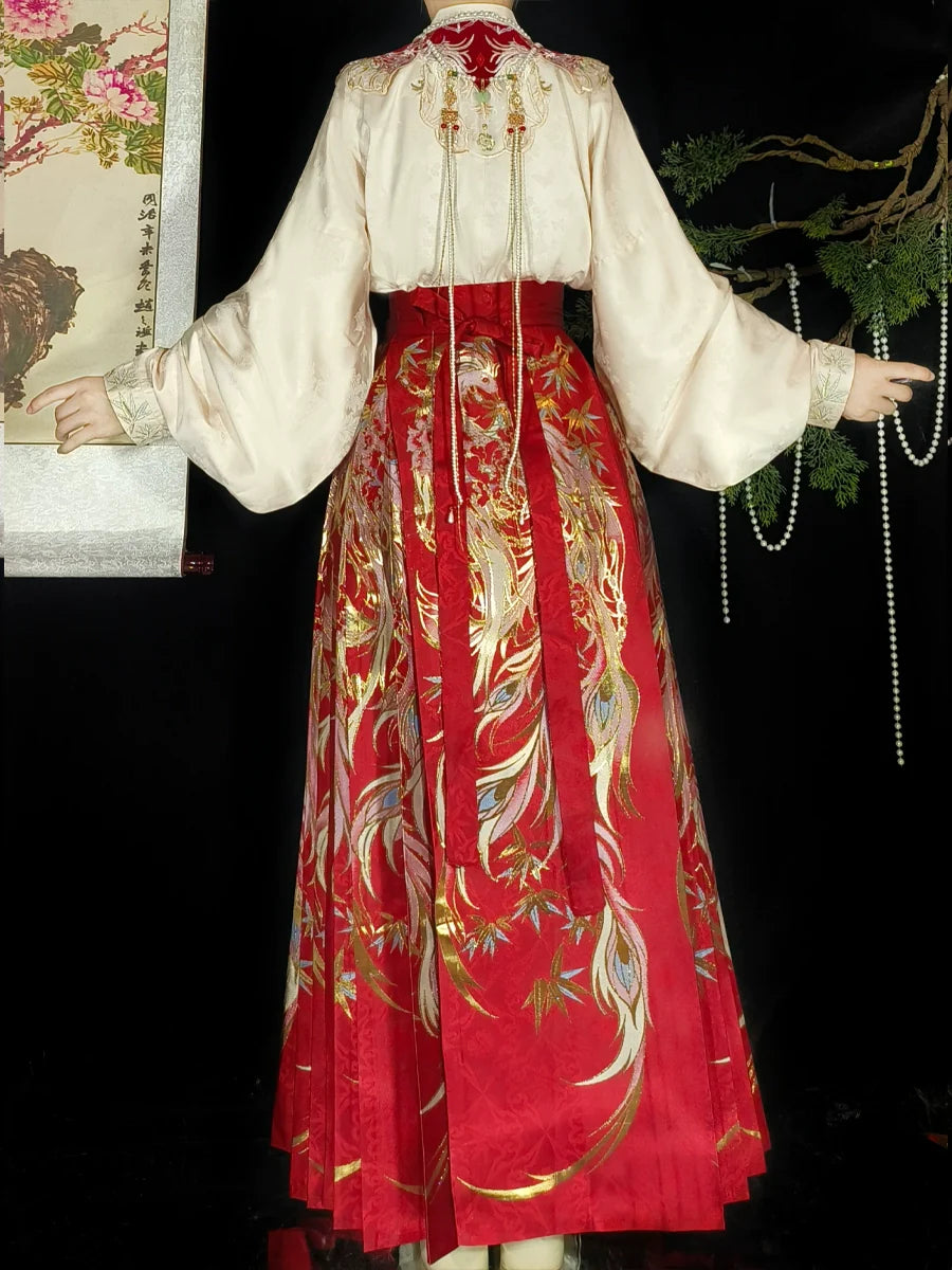 Xiangsi - New Chinese Style Ming Dynasty Hanfu Matching Set