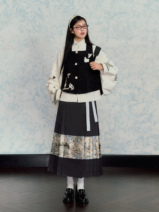 Ming Dynasty Modern Hanfu, Mamianqun, Bogu Cat 博古猫猫 (Preorder)