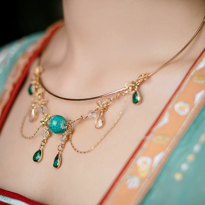 Divine Deer Chinese Style Necklace