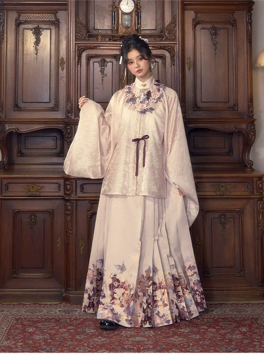Ming Dynasty Hanfu, Aoqun, Modern, Bridgerton Pink 半纸风华 (Preorder)