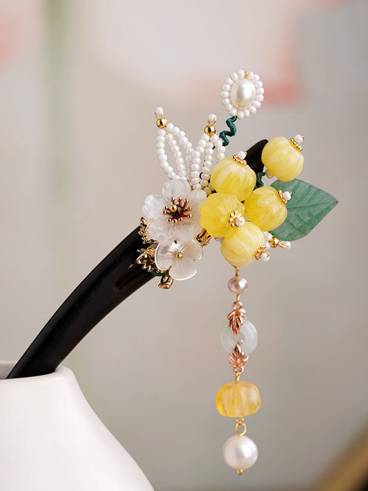 Ebony Hair Stick: Ripe Pumpkin