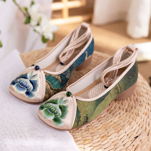 Eleanor - Embroidered Qipao Shoes
