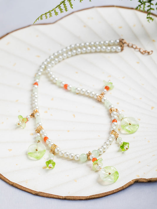 Lotus Leaf Chinese Style Necklace