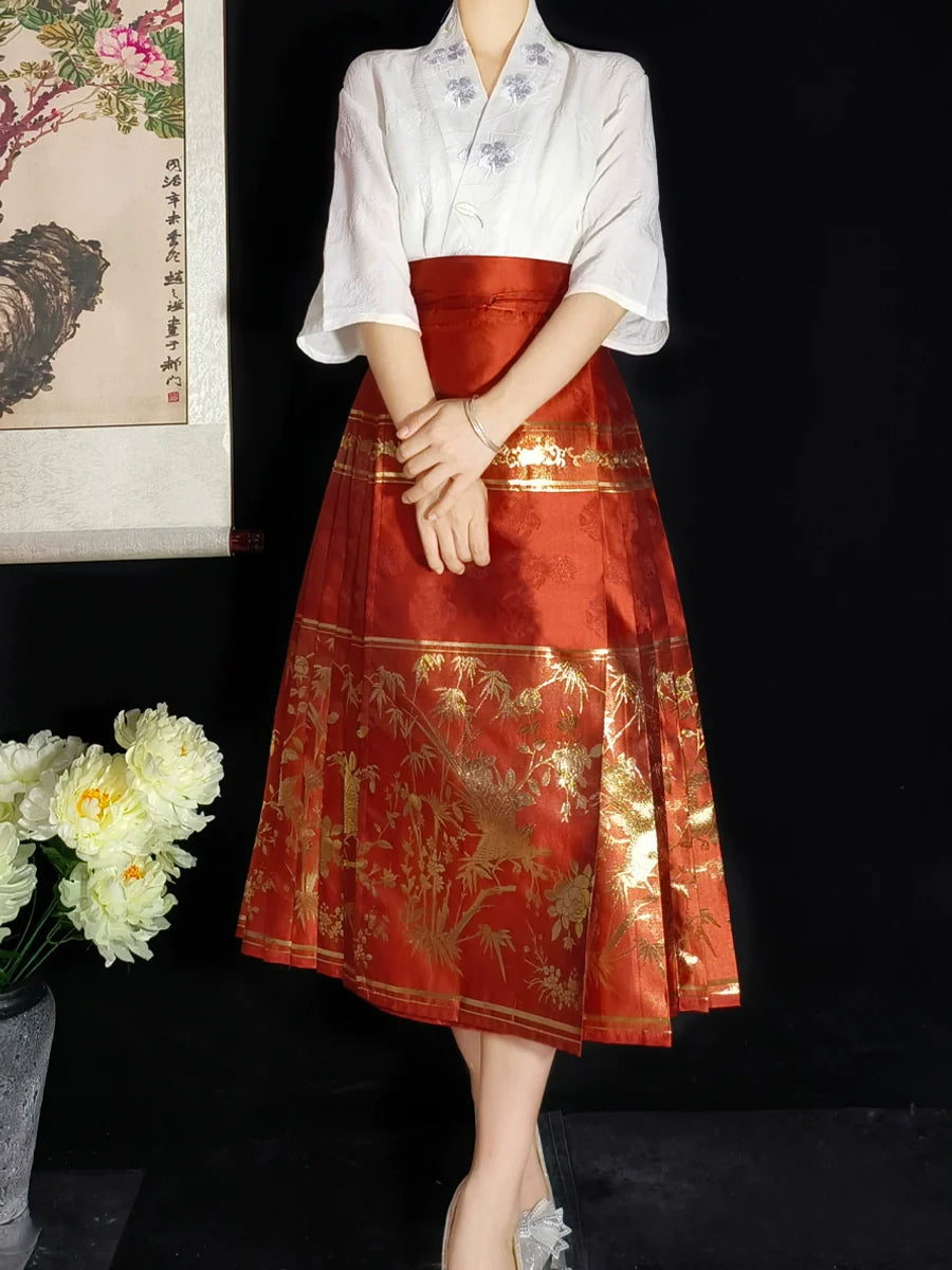 Golden Bamboo - New Chinese Style Ming Dynasty Hanfu