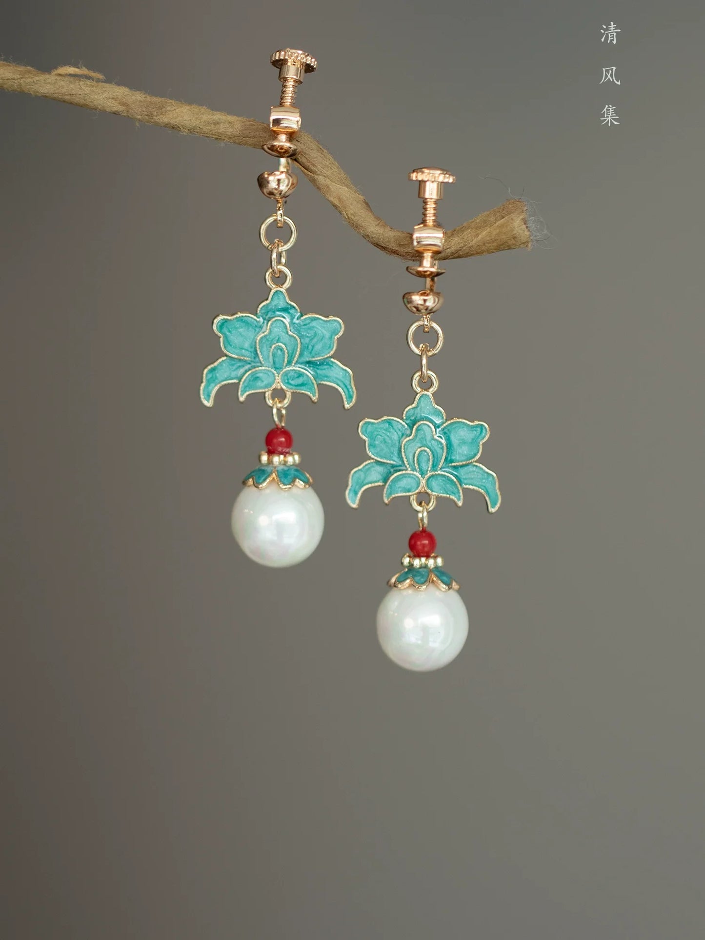 Blooming Pearls Chinese Style Earrings