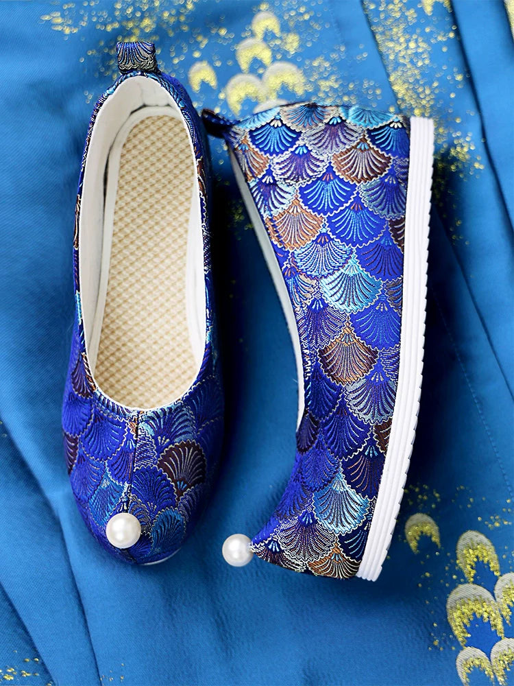 Hazel - Chinese Style Brocade Hanfu Shoes