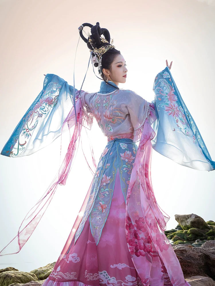 Luo Shenfu 洛神赋 - Wei Jin Goddess Style Qiyao Ruqun Mythology Costume (Preorder)