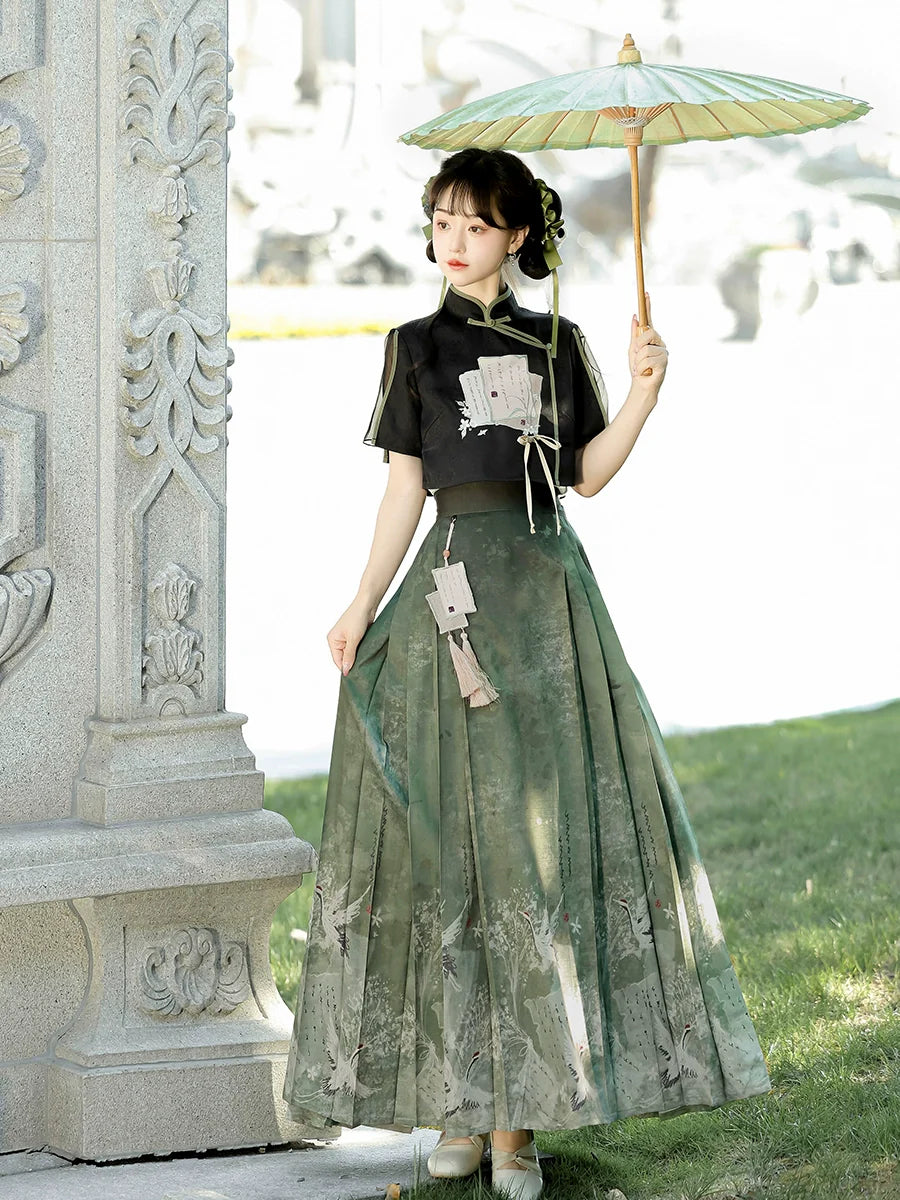 Herbal Medicine 草药 - Modern Ming Dynasty Hanfu Outfit