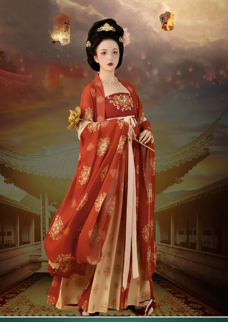 Yanyuntai - Tang Dynasty Style Hanfu Dress Heziqun