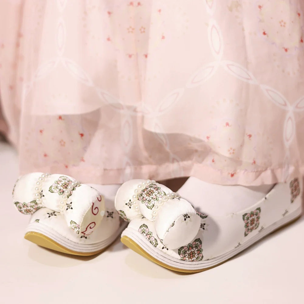 Sarah - Traditional Satin Bow Shoes for Hanfu