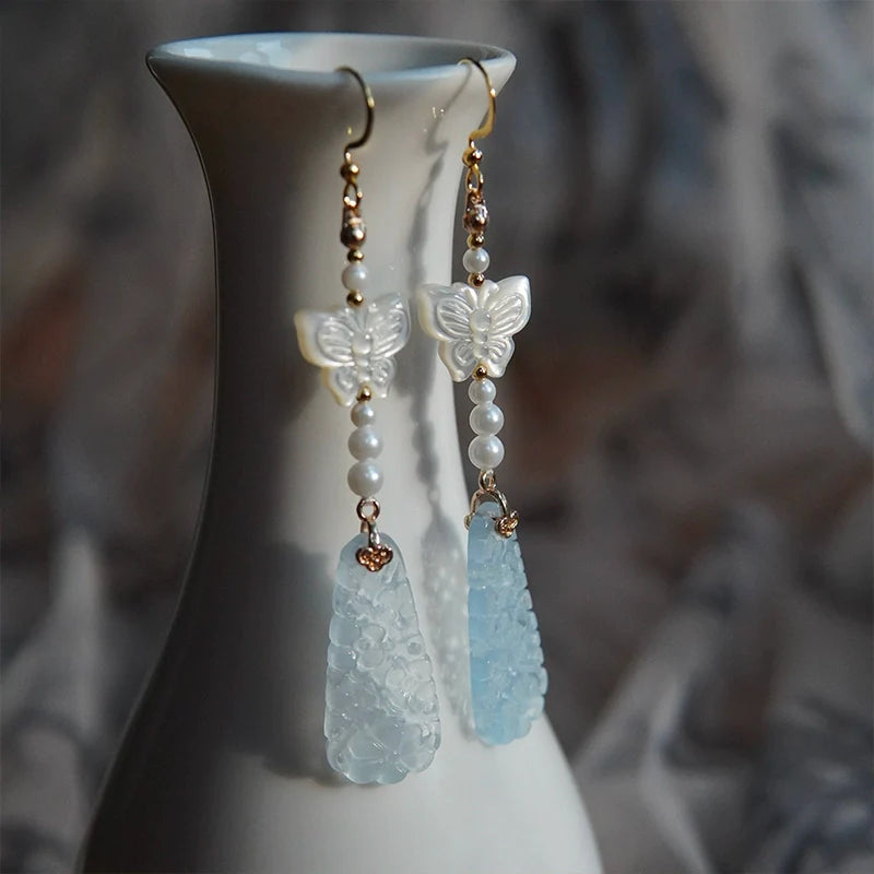 Qing Butterfly Chinese Style Earrings