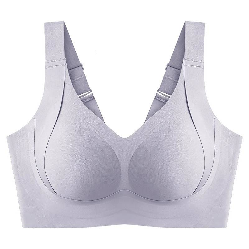 Women V Neck W-Support Wireless Full Coverage Bra