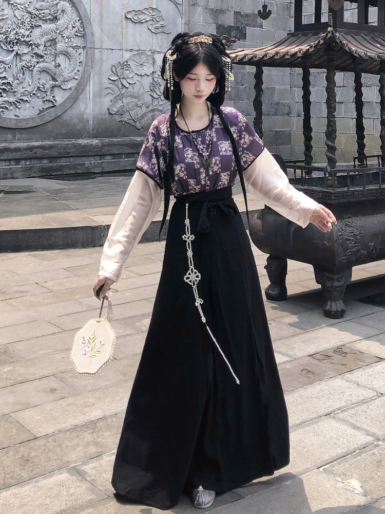 Amethyst Rich Flowers 有钱花 - Plus Size Tang Dynasty Hanfu