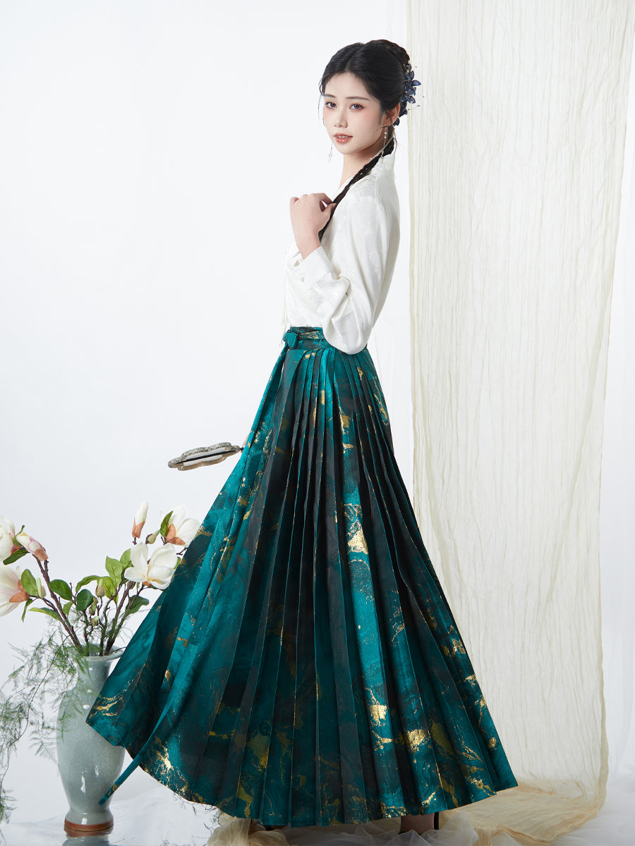 Quicksilver Sand 流银之砂 - Plus Size Hanfu Ming Dynasty Mamianqun