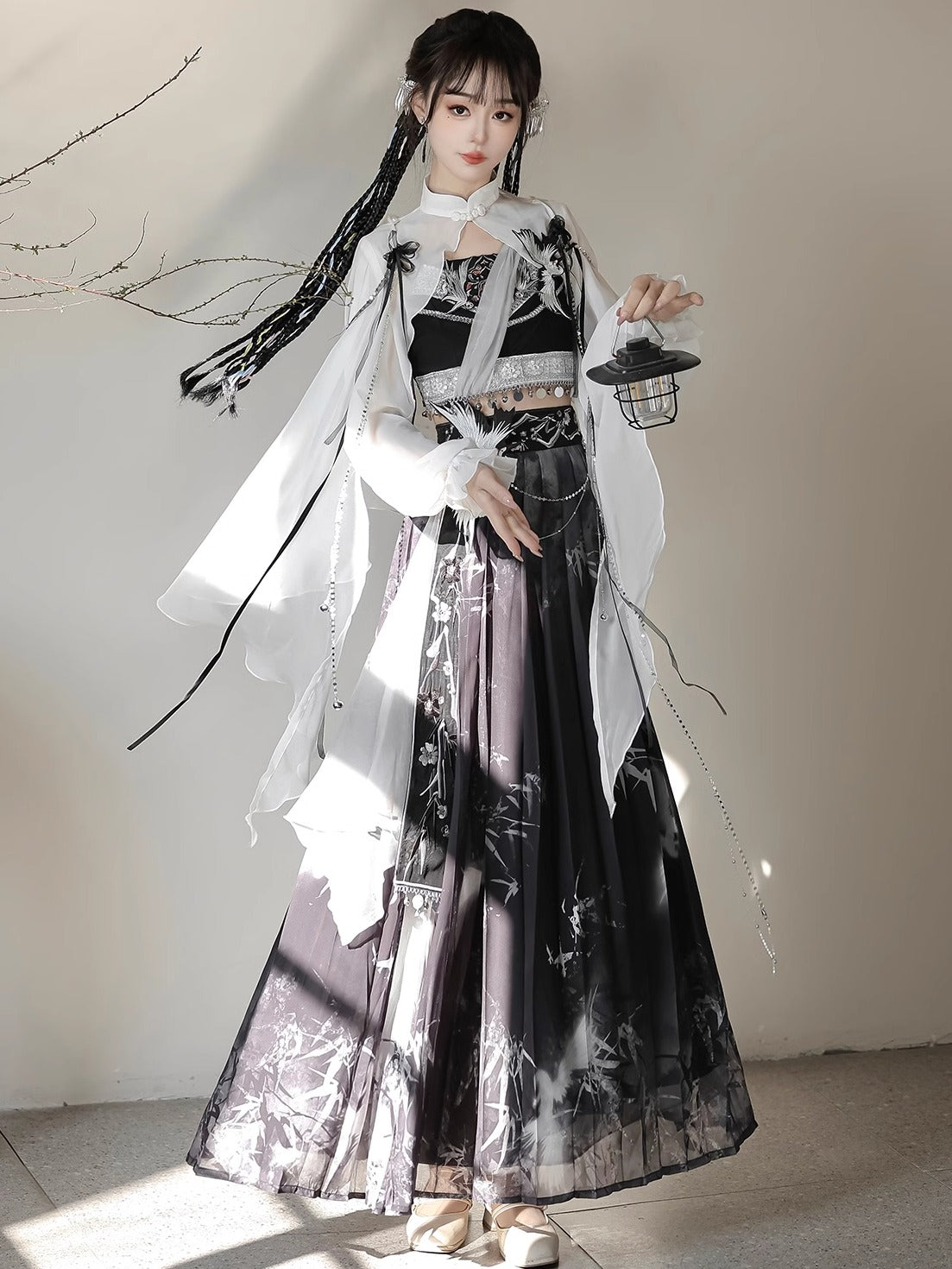 Crane Feather 鹤羽 - Dunhuang Inspired New Chinese Style Outfit