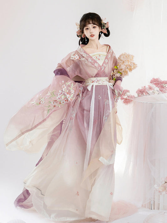 Flower Kite 鸢月 - Wei Jin Style Qiyao Ruqun Spring and Summer Hanfu