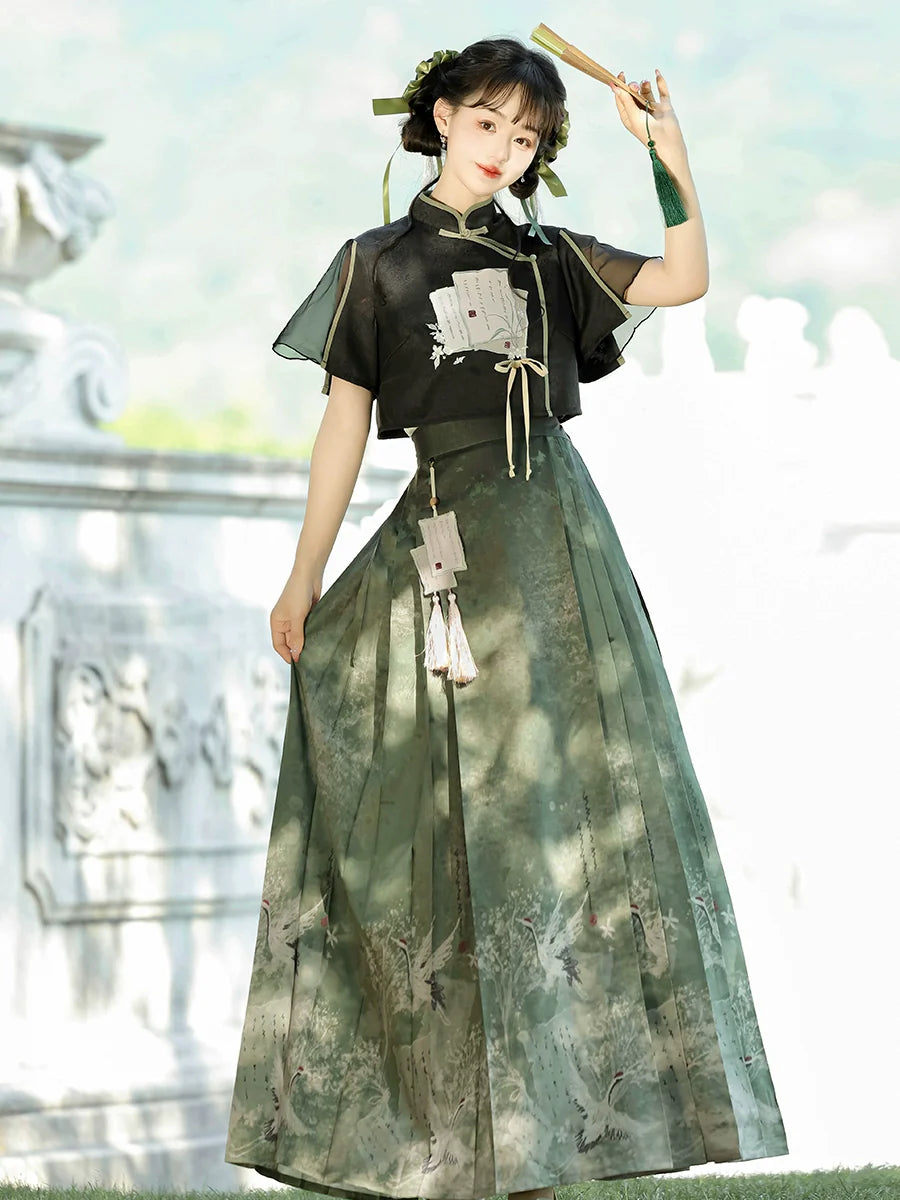 Herbal Medicine 草药 - Modern Ming Dynasty Hanfu Outfit