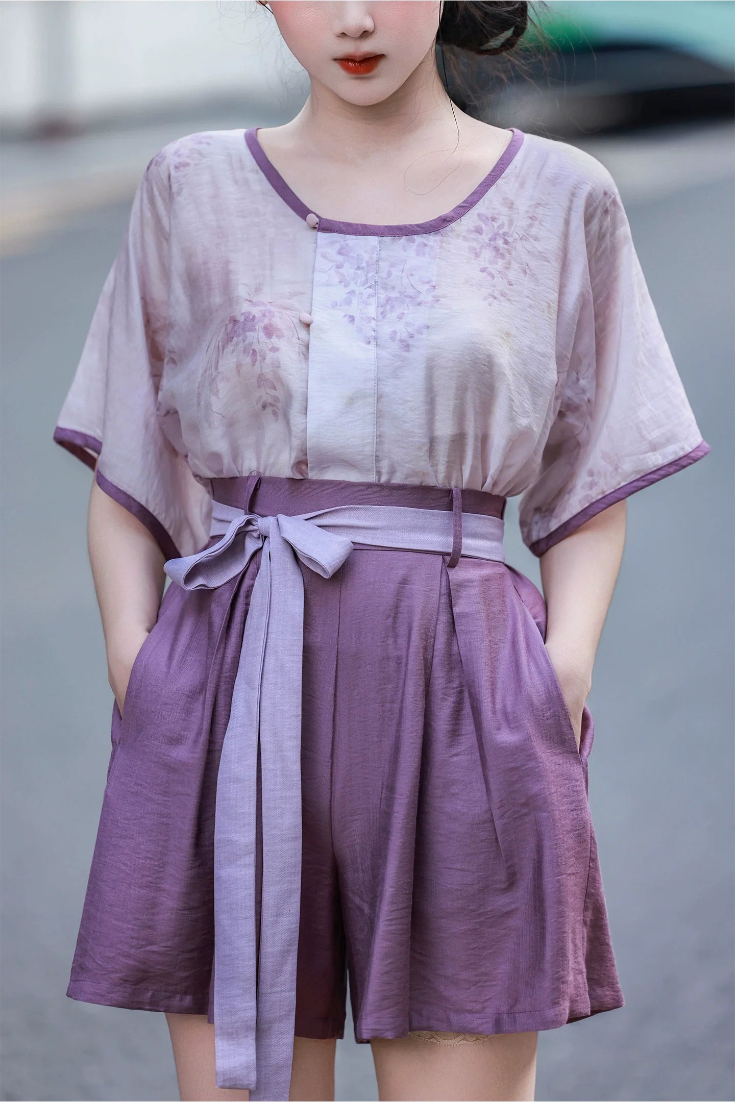 Lilac Wisteria - Modern Song Dynasty Hanfu Outfit (Preorder)