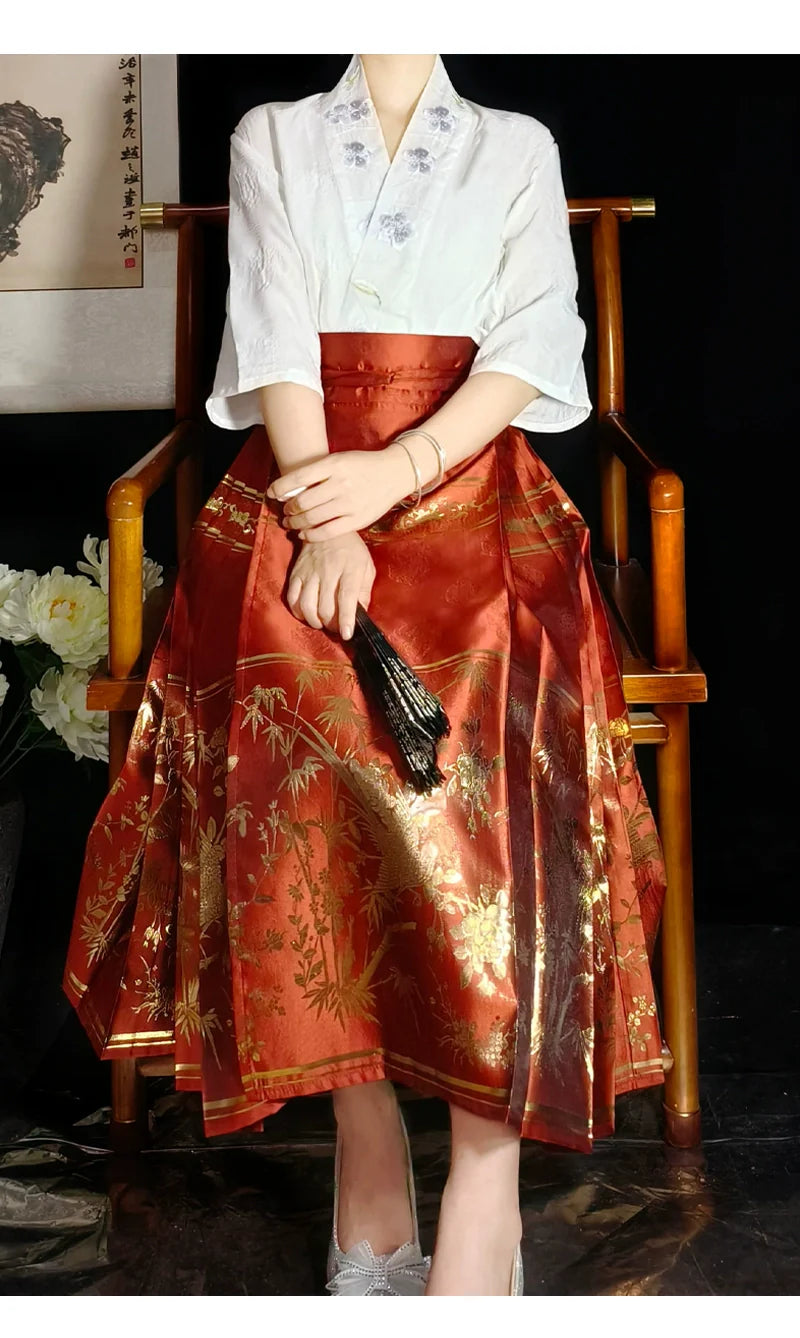 Golden Bamboo - New Chinese Style Ming Dynasty Hanfu