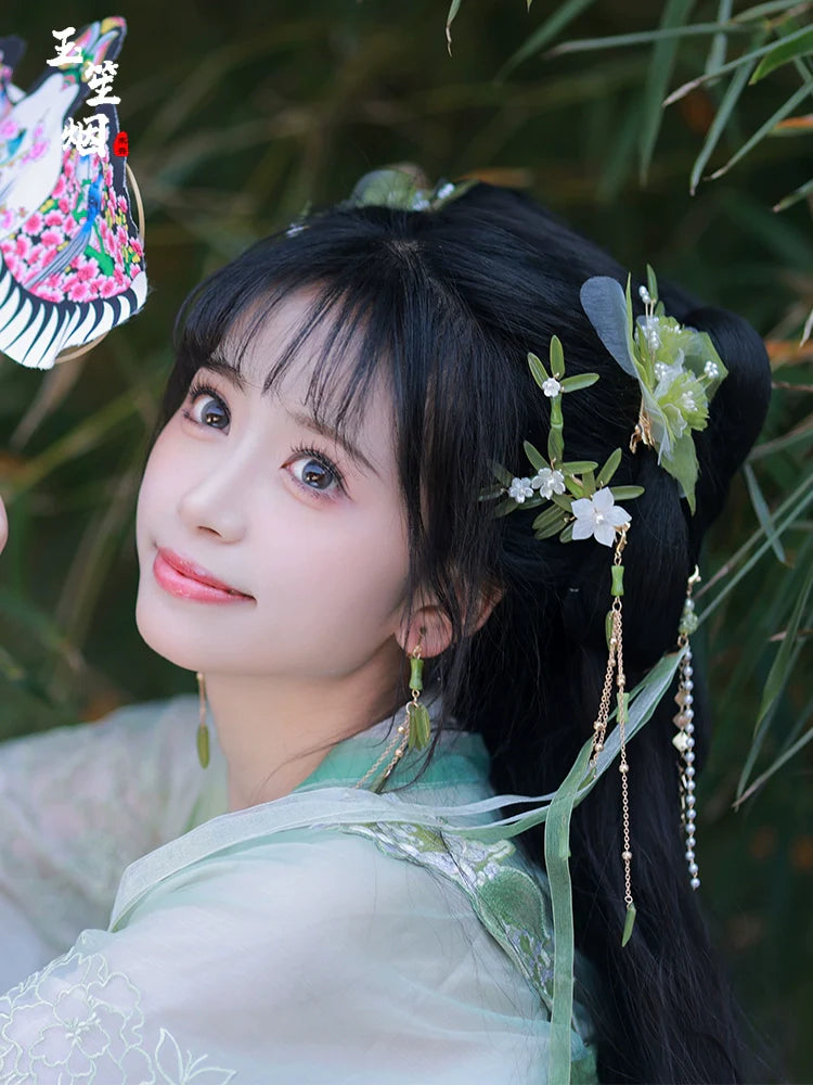 Hair Clips: Bamboo Rain