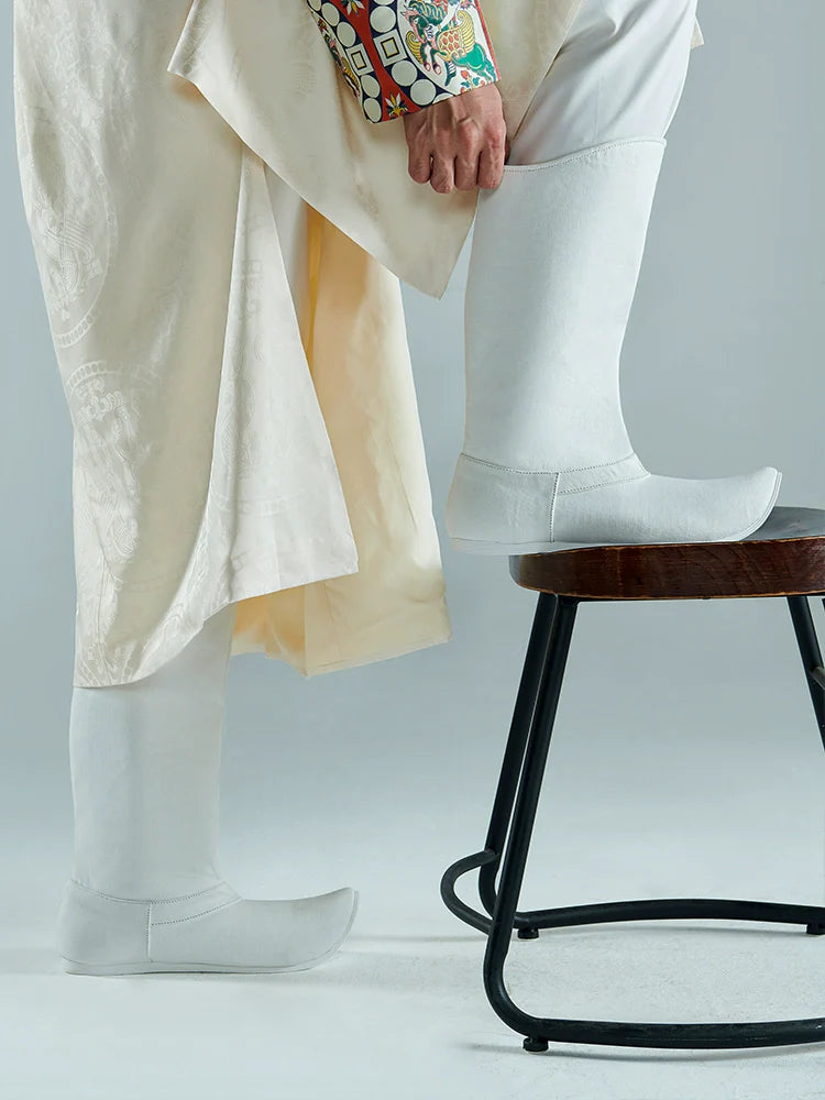 Plain White - Chinese Style Hanfu Boots for Men & Women