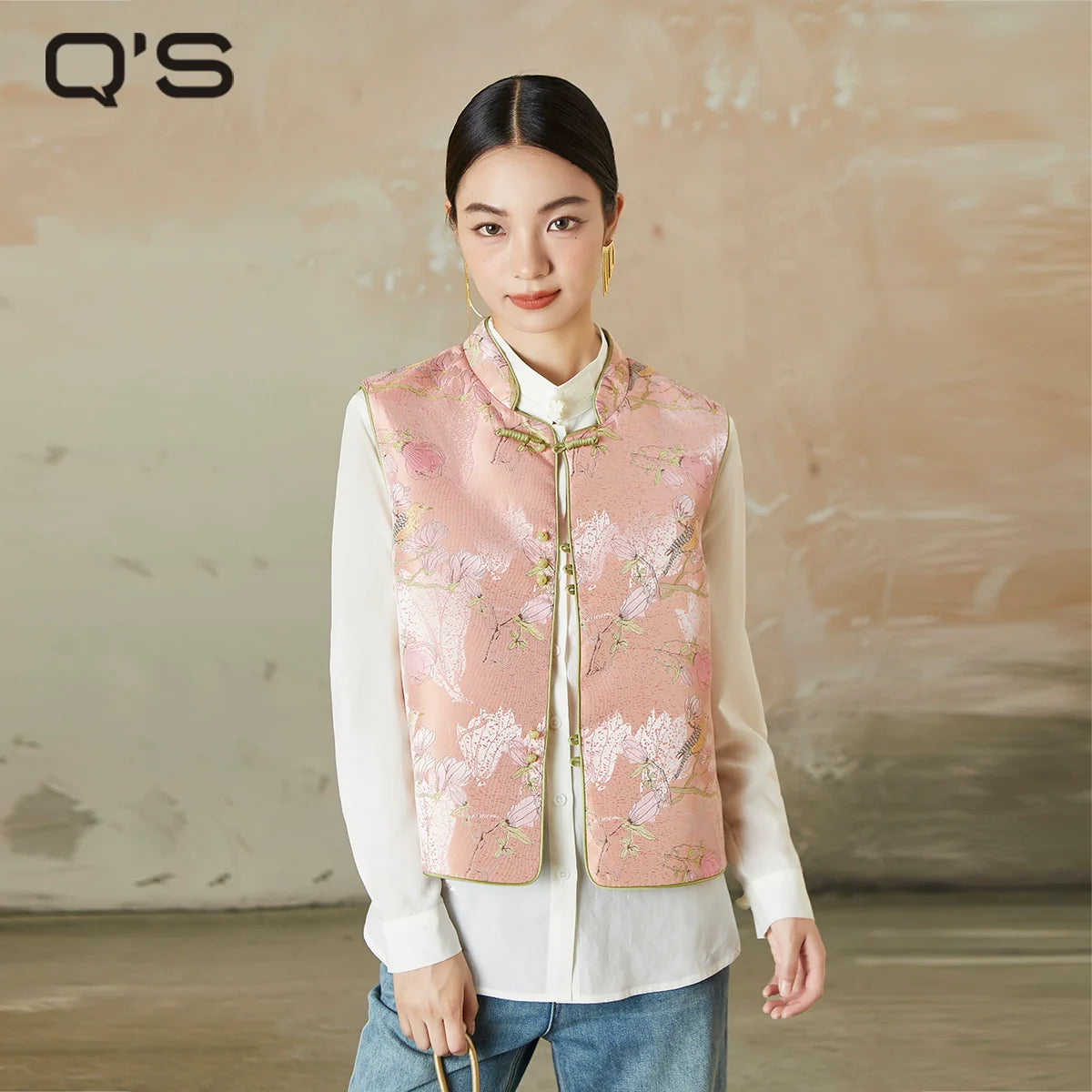 Birds and Peony - New Chinese Style Jacquard Women Vest