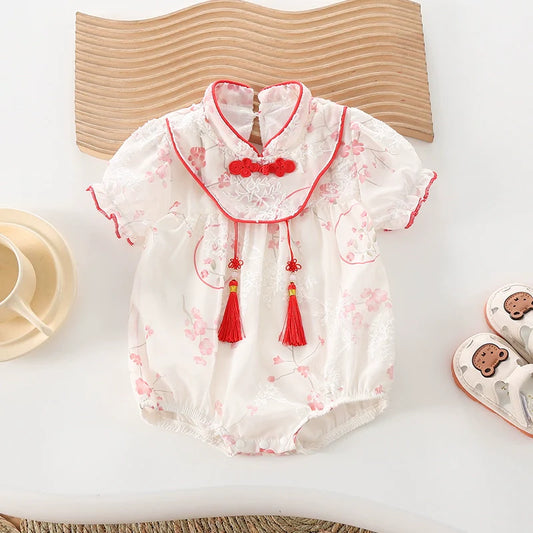 Blossoms - Cheongsam Style Baby Onesies for Girls