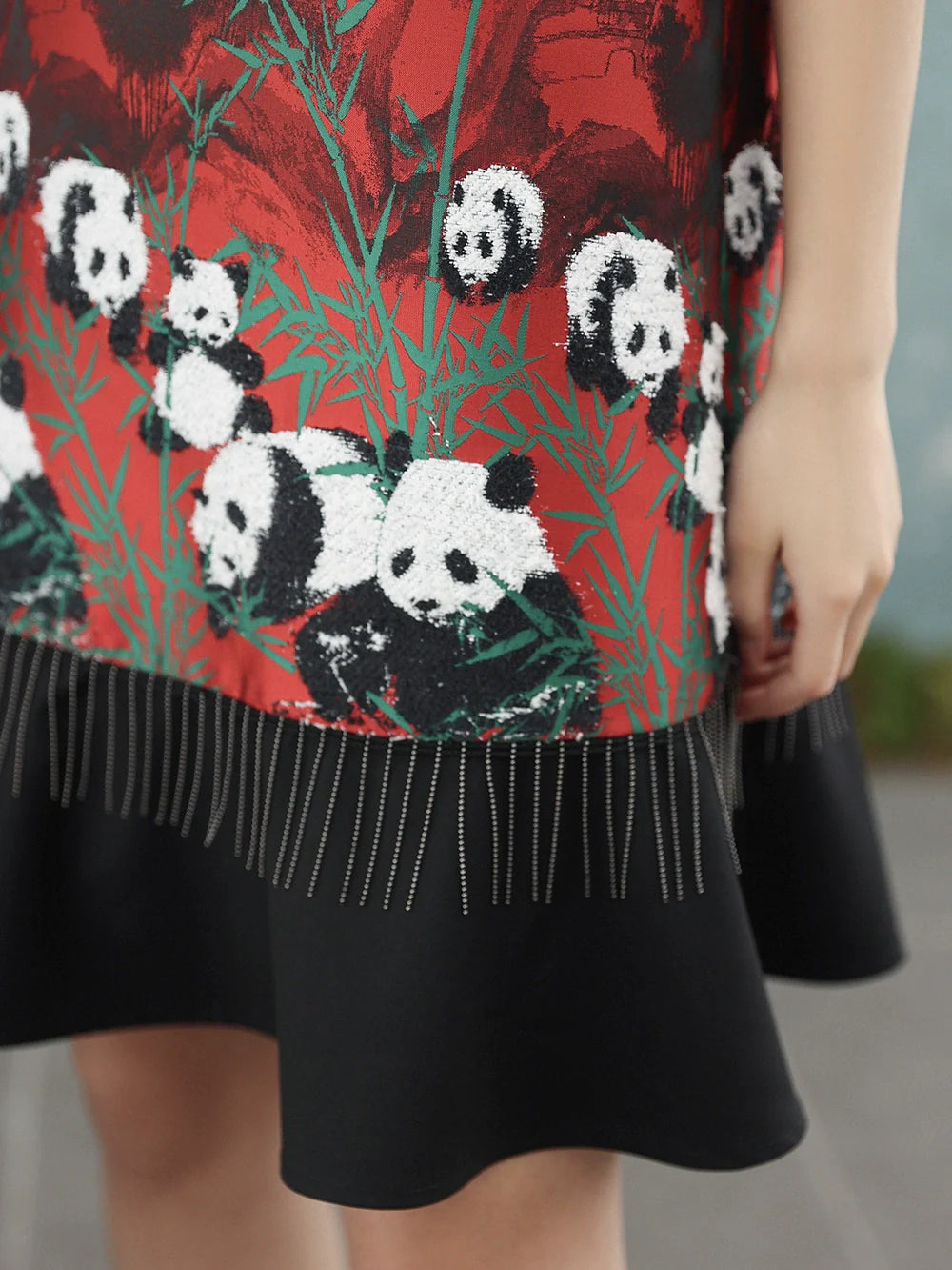 New Chinese Style Dress: Panda Forest