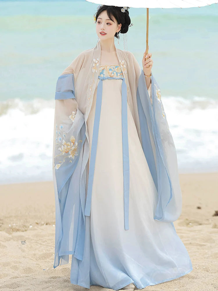 Slow Spring 不春 - Tang Dynasty Style Hanfu Dress Heziqun