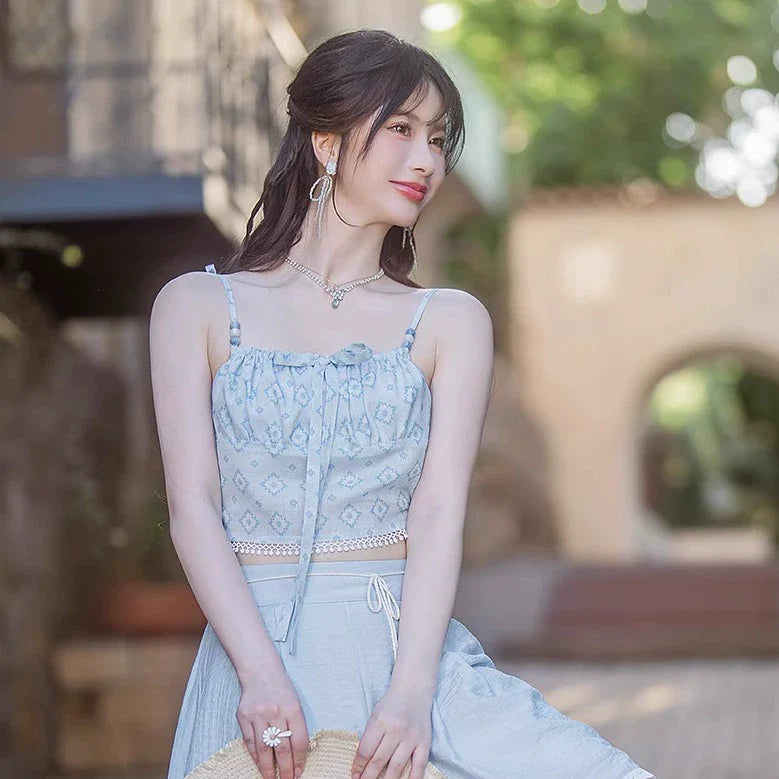 Summer Sea Breeze 夏日海风 - Modern Song Dynasty Hanfu Outfit (Preorder)