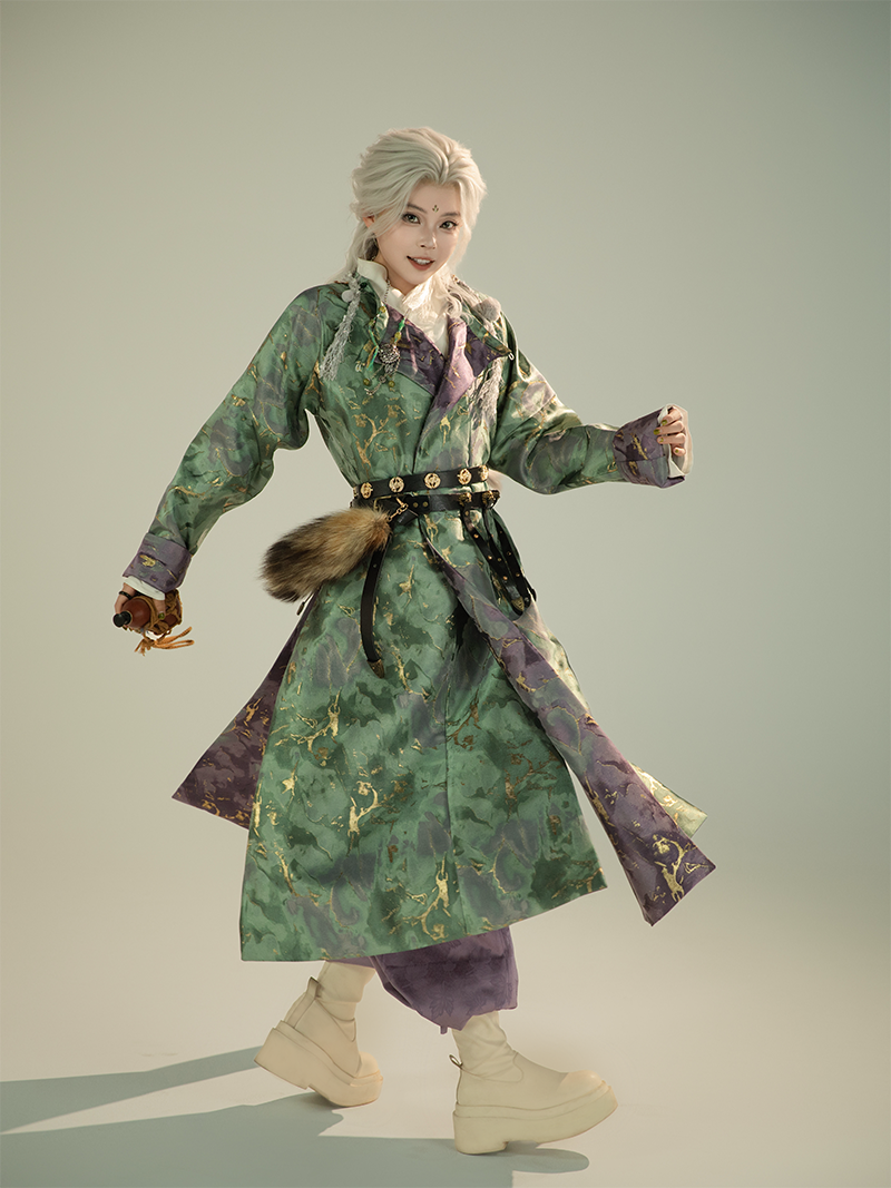 Tang Dynasty Hanfu Robe - Perilla Leaves 紫苏叶子