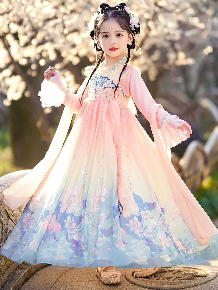 Whale - Tang Dynasty Hanfu Dress for Girls