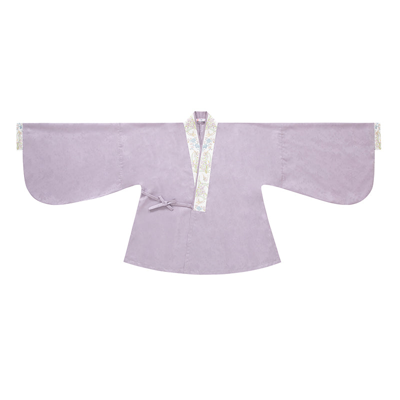Lan Shao 兰韶 - Cross Collar Top & Mamianqun Ming Dynasty Hanfu Set