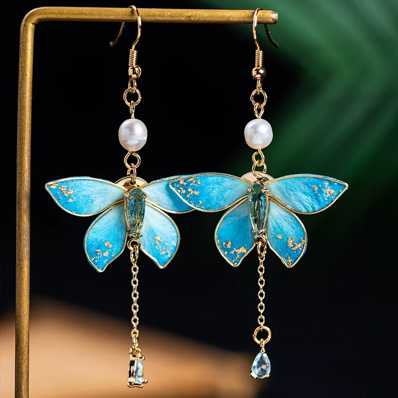 Butterfly Shadow Chinese Style Earrings