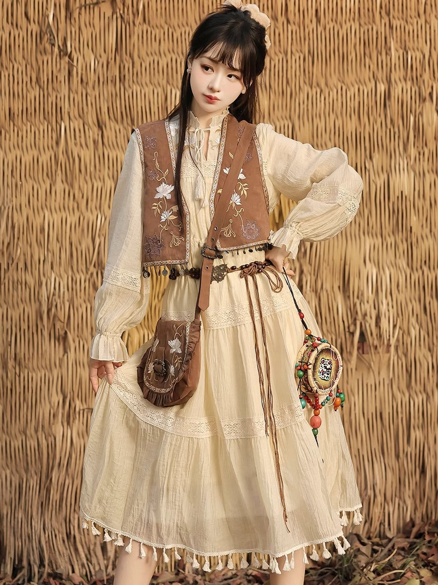 Fengyin Desert  风吟沙漠 - New Chinese Style Modern Hanfu Dress