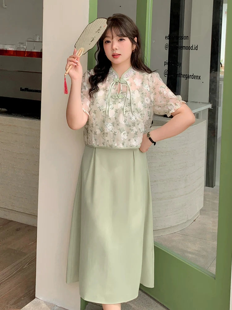 Fern - New Chinese Style Cheongsam Matching Set