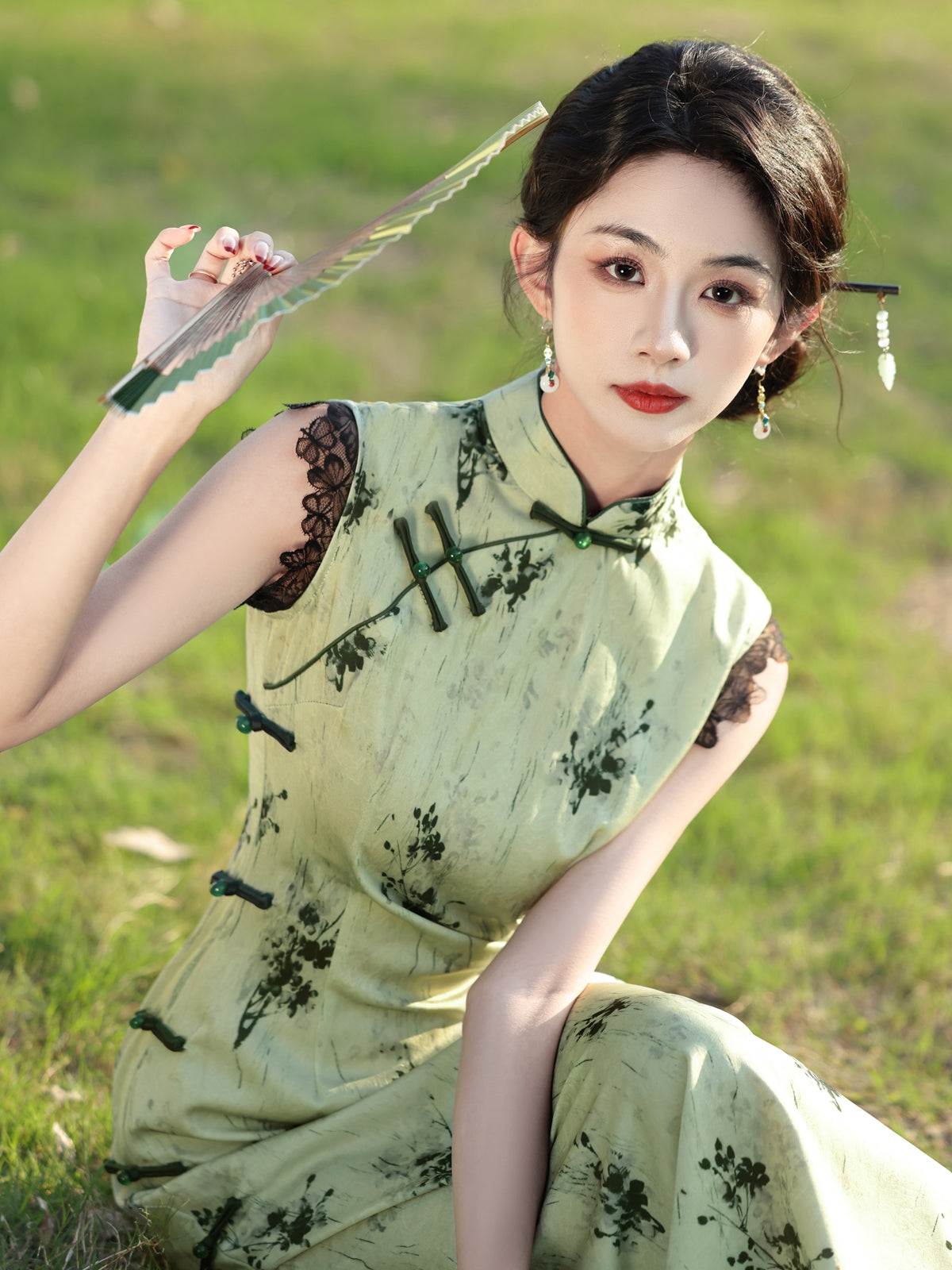 Cuimo Poetry - Spring Sleeveless Long Cheongsam