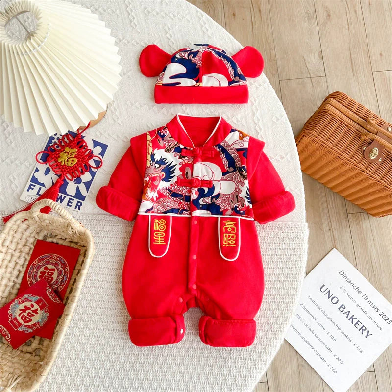 Crane - Chinese New Year Festival Baby Onesies for Boys and Girls