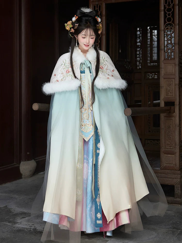 First Snow 初雪 - Tang Dynasty Style Qixiong Ruqun for Spring and Winter