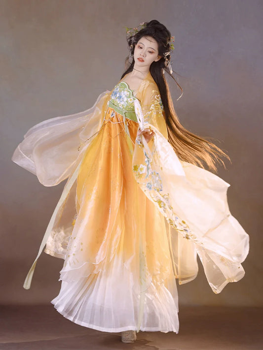 Pink Sunlight - Tang Dynasty Style Hanfu Dress Heziqun